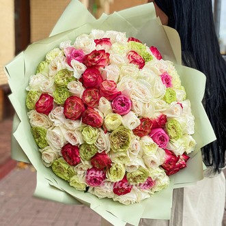 101 роза микс (Premium) 60 см